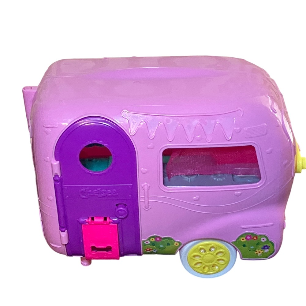Barbie Chelsea Camper Playset Pink Purple Transforming RV with Bunk Beds FXG90